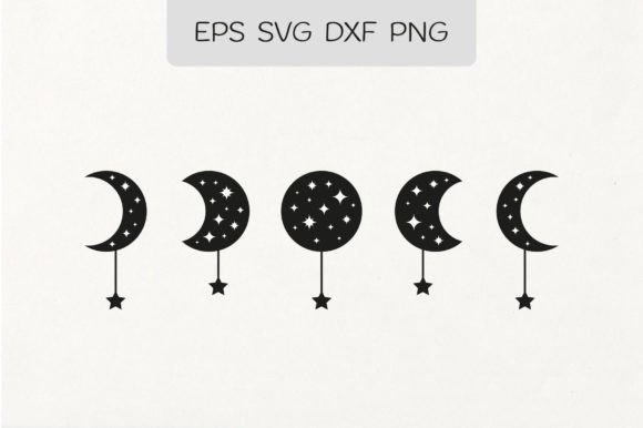 Download Moon Phases with Stars - Moon phases Collection