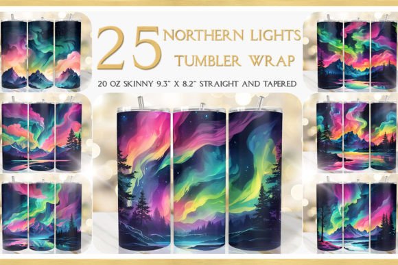 Download Anime Style Northern Lights Tumbler Wrap - Anime style Collection