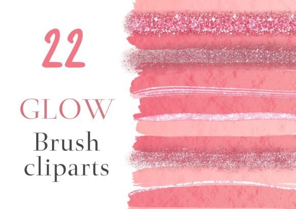 Download Rosegold Metallic Brush Strokes Cliparts - Metallic brush Collection