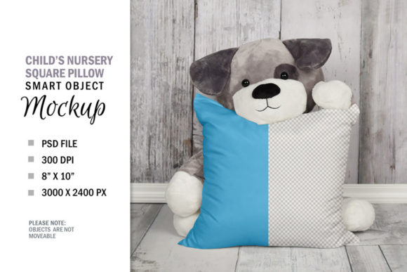 Download Sublimation Baby Kid's Pillow Mockup - Premium Bundle
