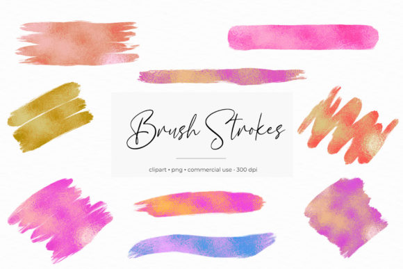 Download Metallic Brush Strokes - Metallic brush Collection